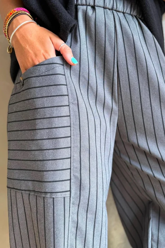 Burlington Stretch Button Pocket Barrel Pant Slate